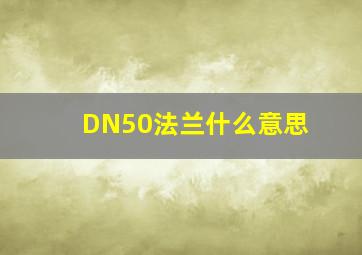 DN50法兰什么意思