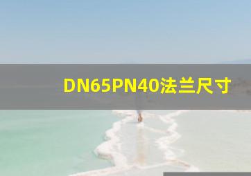 DN65PN40法兰尺寸