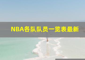 NBA各队队员一览表最新