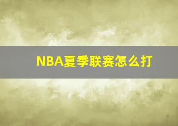 NBA夏季联赛怎么打