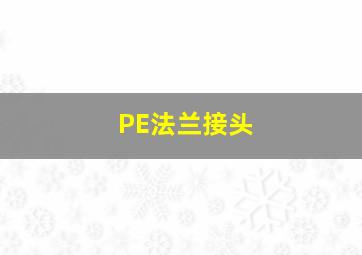 PE法兰接头