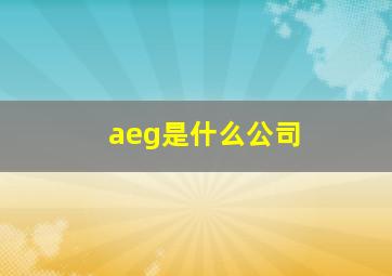 aeg是什么公司