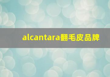 alcantara翻毛皮品牌