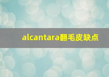 alcantara翻毛皮缺点