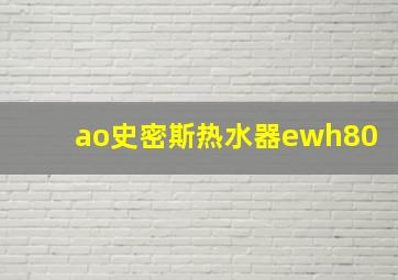 ao史密斯热水器ewh80