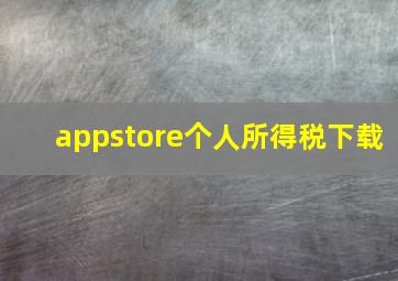 appstore个人所得税下载