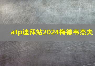 atp迪拜站2024梅德韦杰夫