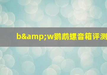 b&w鹦鹉螺音箱评测