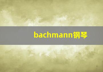 bachmann钢琴