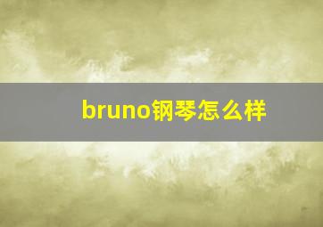 bruno钢琴怎么样