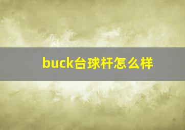 buck台球杆怎么样