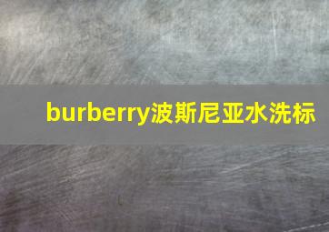 burberry波斯尼亚水洗标