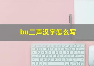 bu二声汉字怎么写