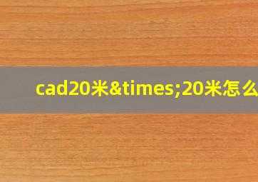 cad20米×20米怎么画