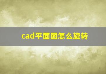 cad平面图怎么旋转