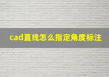 cad直线怎么指定角度标注