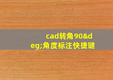 cad转角90°角度标注快捷键