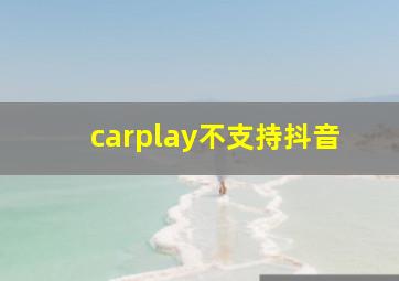 carplay不支持抖音