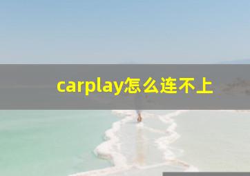 carplay怎么连不上