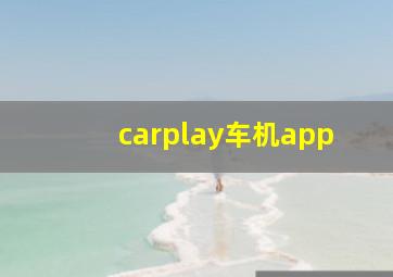 carplay车机app