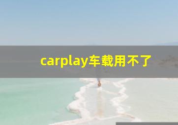 carplay车载用不了