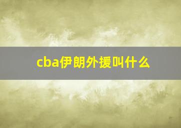 cba伊朗外援叫什么