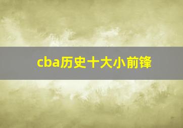 cba历史十大小前锋