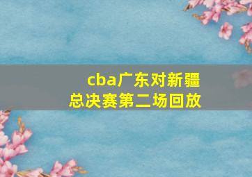 cba广东对新疆总决赛第二场回放