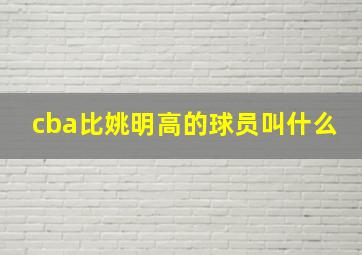 cba比姚明高的球员叫什么