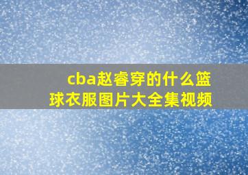 cba赵睿穿的什么篮球衣服图片大全集视频