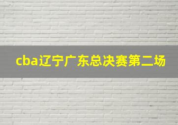 cba辽宁广东总决赛第二场