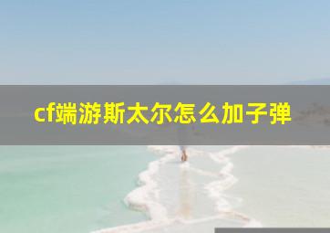 cf端游斯太尔怎么加子弹