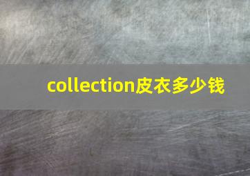 collection皮衣多少钱