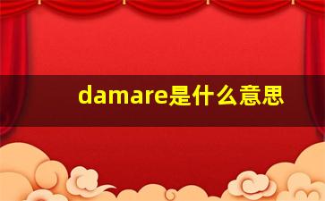 damare是什么意思