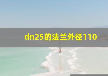 dn25的法兰外径110