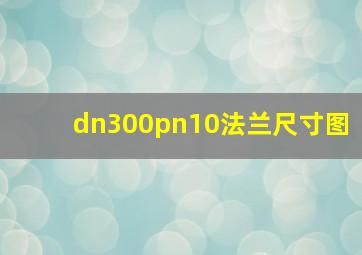 dn300pn10法兰尺寸图