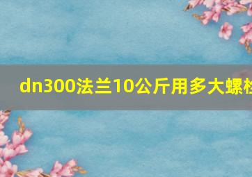 dn300法兰10公斤用多大螺栓