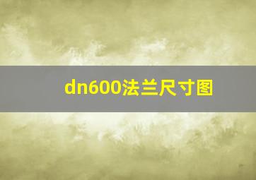 dn600法兰尺寸图