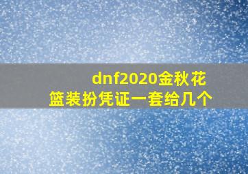 dnf2020金秋花篮装扮凭证一套给几个