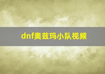 dnf奥兹玛小队视频