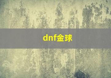 dnf金球