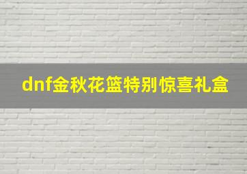 dnf金秋花篮特别惊喜礼盒