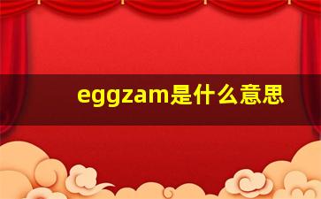 eggzam是什么意思