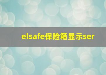 elsafe保险箱显示ser