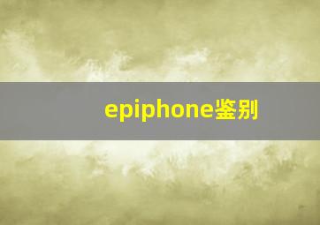 epiphone鉴别