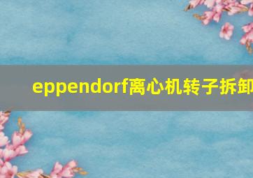 eppendorf离心机转子拆卸