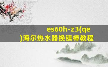 es60h-z3(qe)海尔热水器换镁棒教程