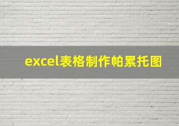 excel表格制作帕累托图