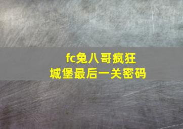 fc兔八哥疯狂城堡最后一关密码