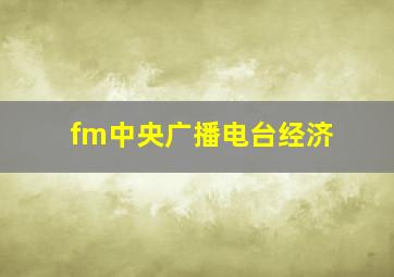 fm中央广播电台经济